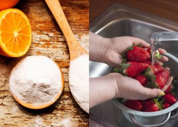 Como o bicarbonato de sódio remove o que a água não consegue das suas frutas