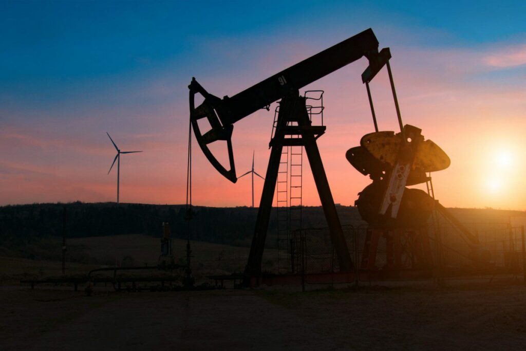 pump jack silhouette