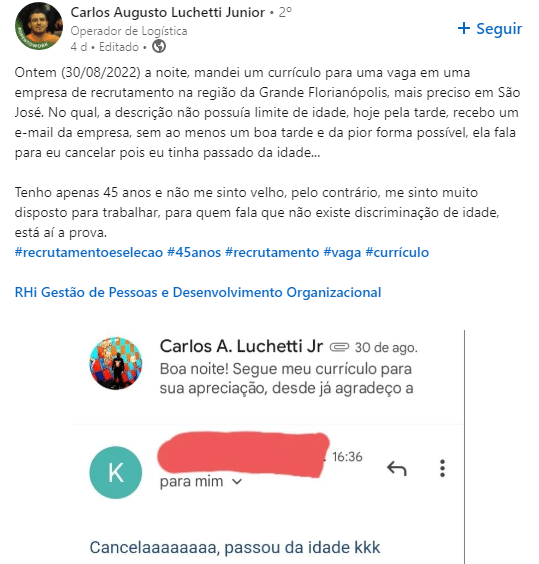 Postagem de emprego viraliza