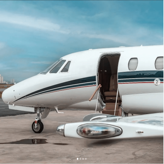 Aeronave de luxo que transportou a jóia rara Foto: Reprodução, Redes Sociais