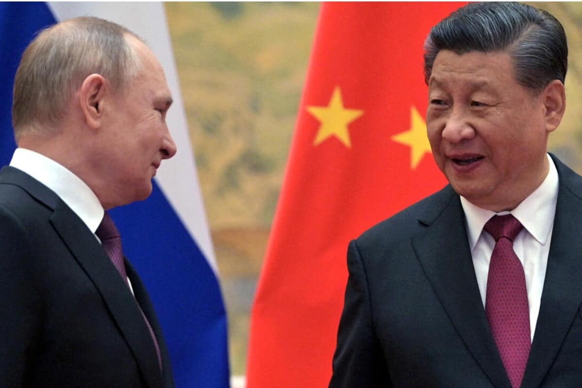 Presidente da Rússia, Vladimir Putin, e da China, Xi Jinping