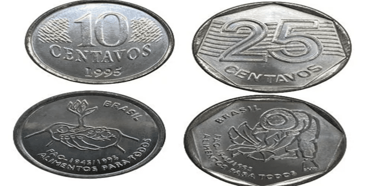 Raridade e Valor das Moedas de 10 e 25 Centavos de 1995