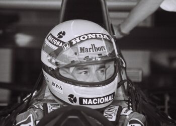 Ayrton Senna em 1991 nos Estados Unidos | Veja essa imagem em: Wikimedia Commons