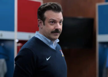 Jason Sudeikis como Ted Lasso - Crédito: Reprodução/Apple TV+