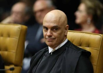 O ministro do STF  Alexandre de Moraes durante solenidade de posse do novo presidente do Supremo Tribunal Federal (STF), ministro Dias Toffoli.