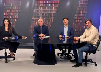Paula Moraes, Roberto Dumas, Marco Saravalle e Bruno Musa (Foto: Divulgação BM&C News)