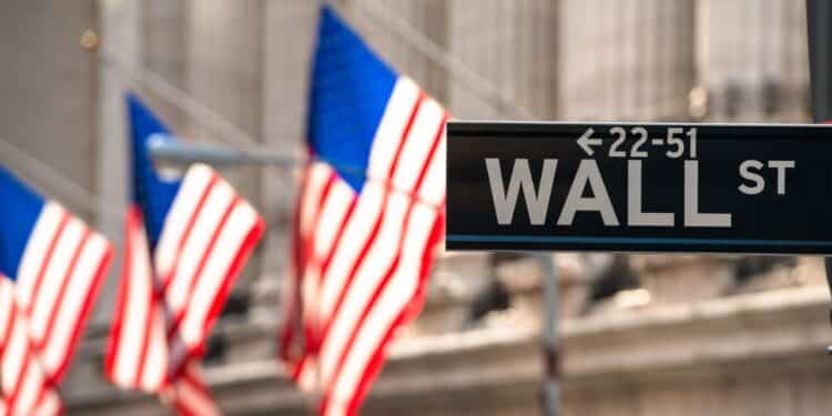 bandeiras americanas, Wall Street, bolsa americana, mercado em alerta sobre bolha.