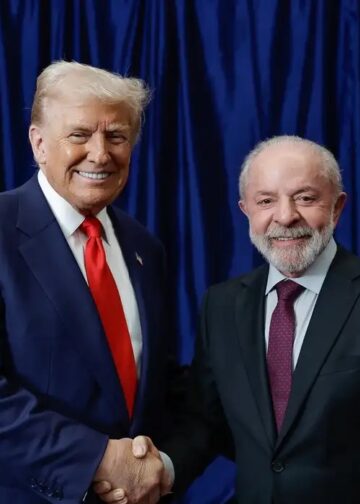 Lula e Trump em encontro na Malásia.