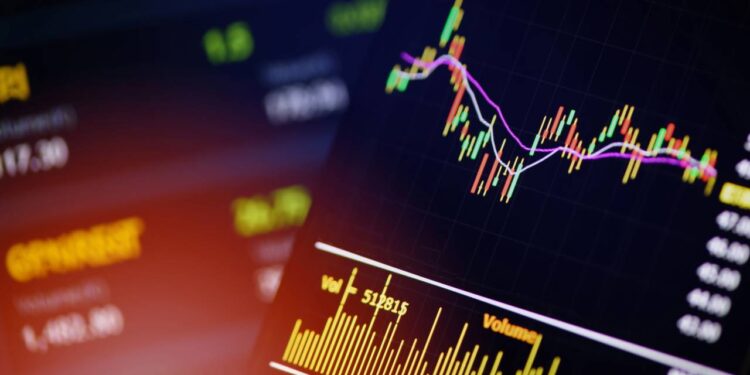 GRÁFICO DE AÇÕES, BOLSA DE VALORES, MERCADO FINANCEIRO.