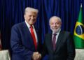Lula e Trump em encontro na Malásia.