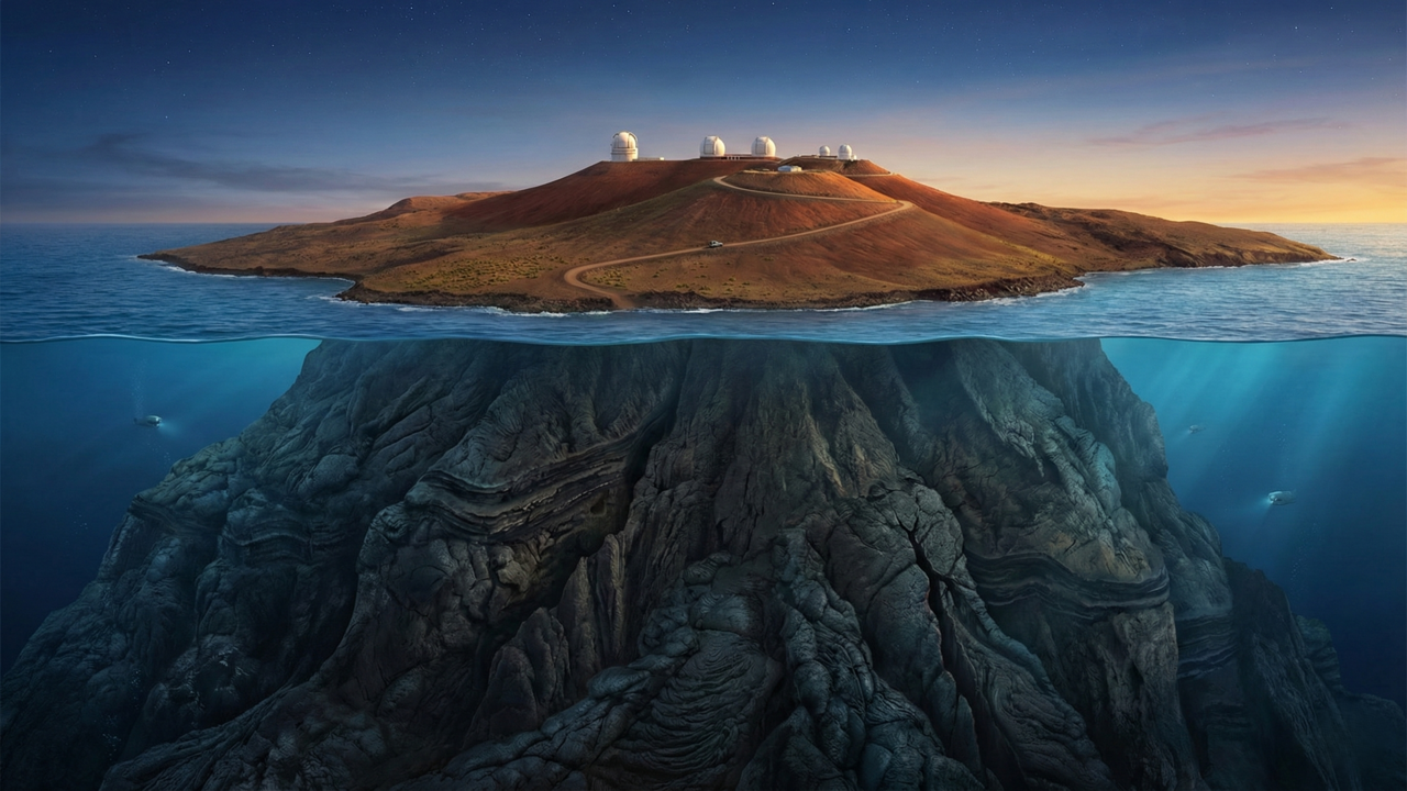 Formação oceânica colossal cuja altura total supera a de cadeias montanhosas famosas