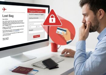 Viajou de avião? Cuidado com o golpe do e-mail falso que pede dados do cartão para achar sua mala