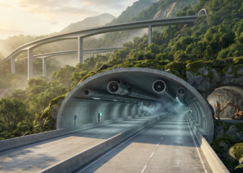 Tecnologia subterrânea avançada aplicada em túnel rodoviário de alta capacidade e segurança