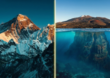 Formação oceânica colossal cuja altura total supera a de cadeias montanhosas famosas