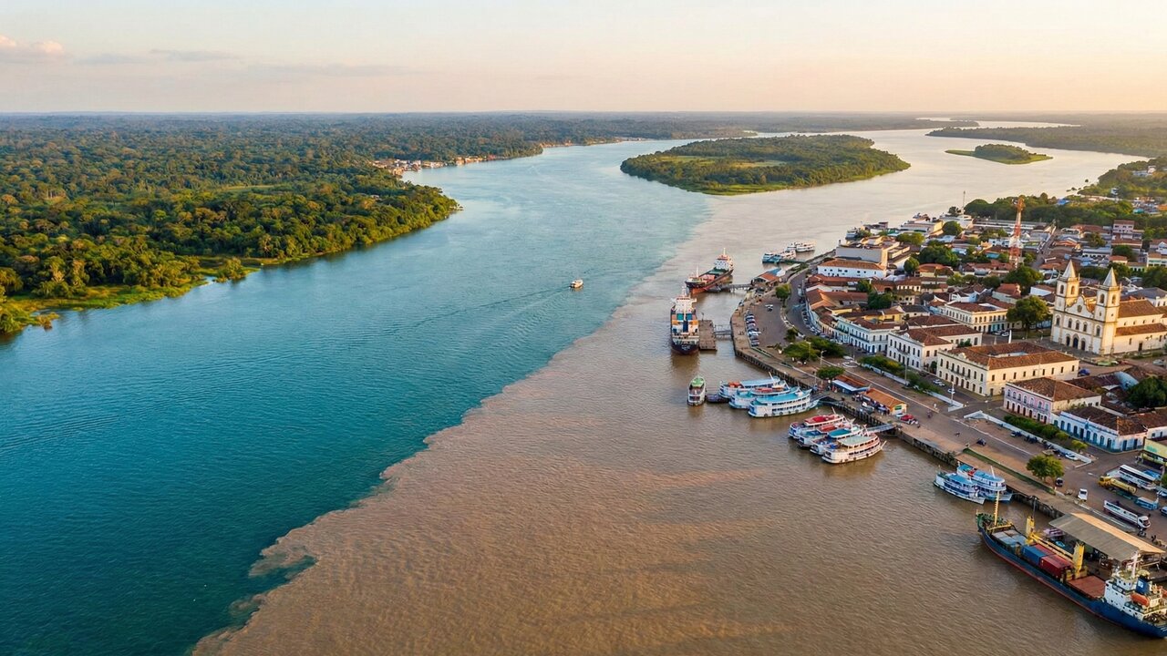 Cidade fundada em 1661, uma das mais antigas da Amazônia, é um polo portuário vital no Pará