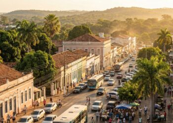 Cidade do Centro-Oeste, situada a 165 metros de altitude, é famosa por ser uma das mais quentes do Brasil