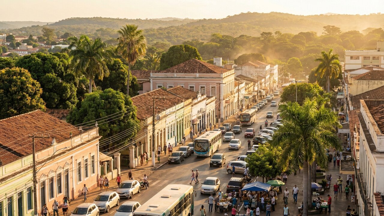 Cidade do Centro-Oeste, situada a 165 metros de altitude, é famosa por ser uma das mais quentes do Brasil