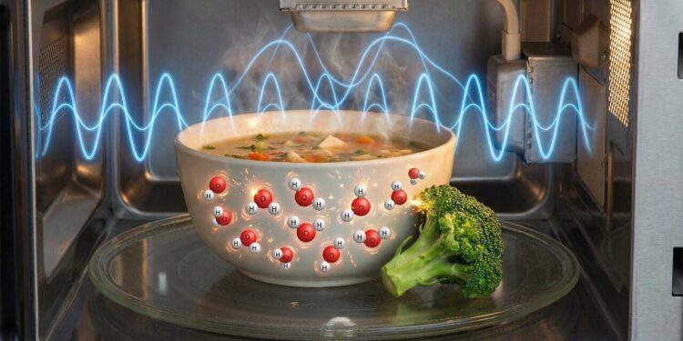 A ciência das ondas invisíveis que agitam as moléculas e cozinham sua comida em minutos