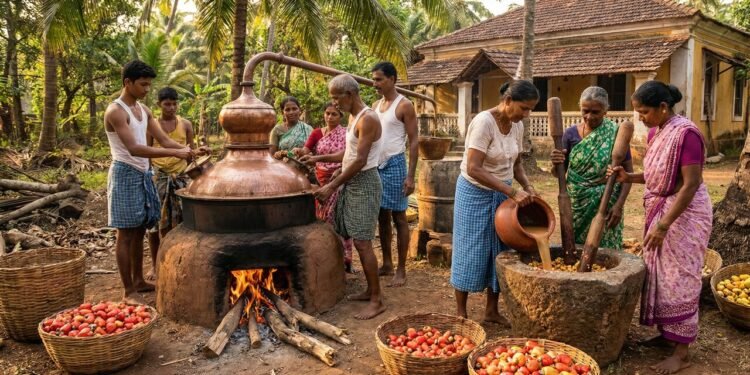 Na Índia, a luta de famílias para manter viva uma tradição de 500 anos: a produção de um licor de caju