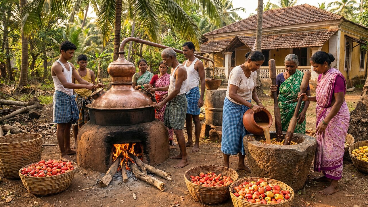 Na Índia, a luta de famílias para manter viva uma tradição de 500 anos: a produção de um licor de caju
