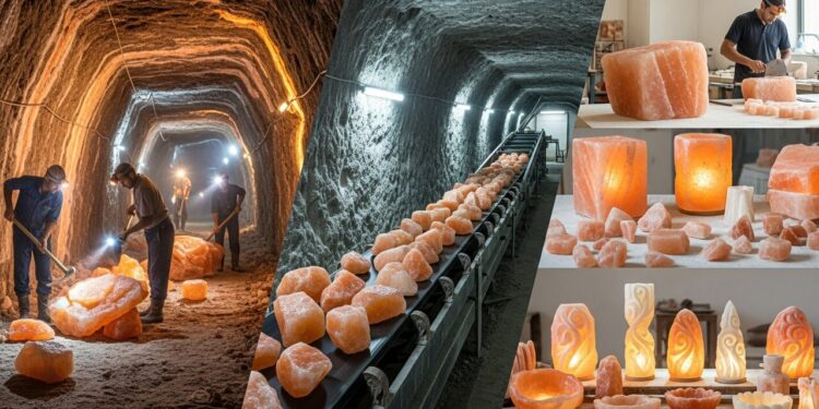 Como milhões de toneladas de sal rosa são extraídas das montanhas todos os anos