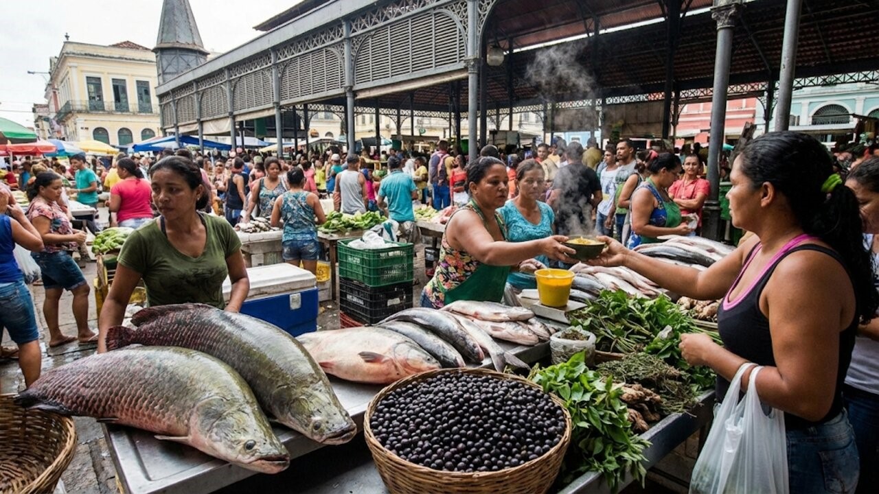 Metrópole da Amazônia, com mais de 400 anos, guarda os sabores e a cultura do mercado Ver-o-Peso