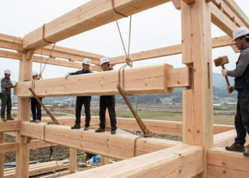 Técnica tradicional coreana usa encaixes de madeira para criar casas resistentes a terremotos