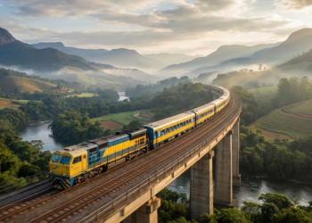 Viagem no único trem diário do Brasil que cruza serras e vales por 664 km e 40 municípios