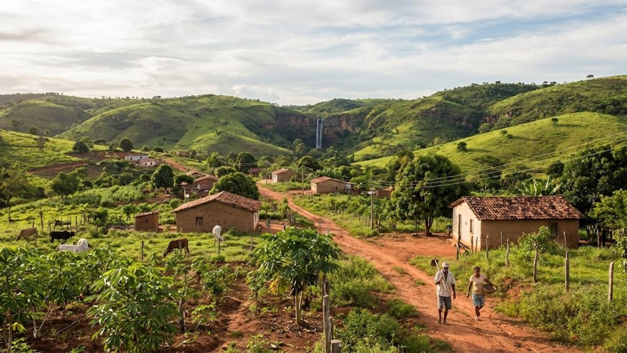 Povoado nordestino com poucos moradores reúne cachoeiras, solo fértil e culinária marcante