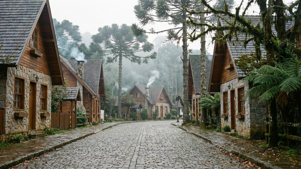 Esse vilarejo situado a 1.555 metros de altitude, tem o clima mais europeu entre os destinos de serra do Brasil