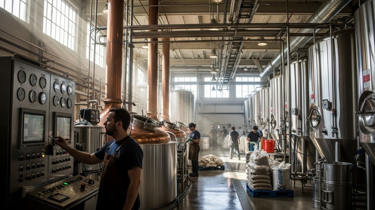 Uma mistura de água e malte que ferve a 100°C por horas; entenda como a indústria produz milhares de litros de cerveja em larga escala