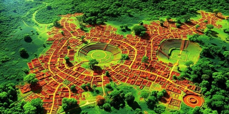 Um scanner a laser revelou uma metrópole de 2.500 anos na Amazônia, com estradas retas e sistemas de drenagem que desafiam o mito da selva virgem