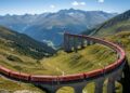 Com 100 vagões, o trem de passageiros mais longo do mundo tem 1,9 km de extensão e cruzou os Alpes