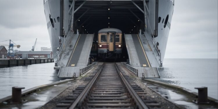 O trem que cruza o mar: a incrível ferrovia que liga a Alemanha à Dinamarca entrando inteira dentro de um navio gigante