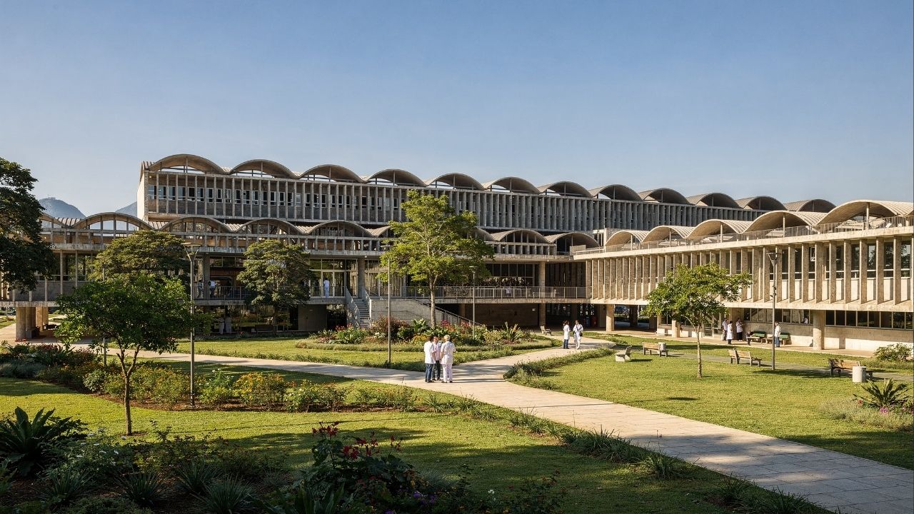 Com 52 mil metros quadrados e ventilação natural por sheds, o Hospital Sarah Kubitschek no Rio virou referência mundial em arquitetura hospitalar e humanizada