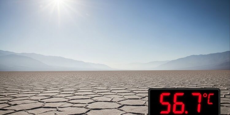 Maior temperatura já registrada na Terra atingiu 56,7 °C e transformou o Vale da Morte no lugar mais quente do planeta