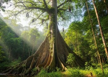 Com até 90m de altura e raízes gigantes, a Sumaúma virou a rainha da floresta e uma árvore sagrada na Amazônia