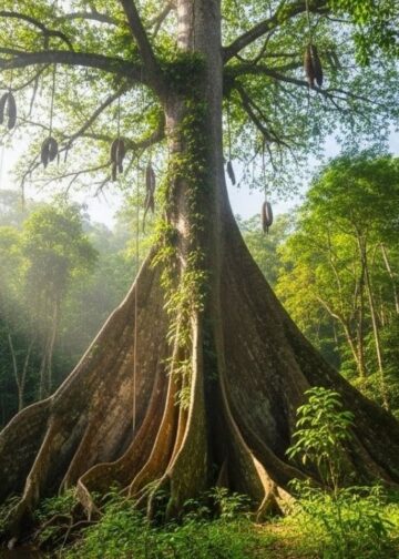 Com até 90m de altura e raízes gigantes, a Sumaúma virou a rainha da floresta e uma árvore sagrada na Amazônia