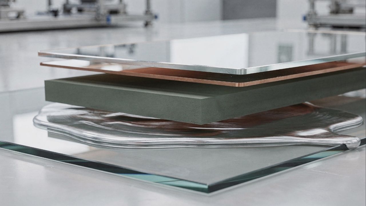 Com uma camada de prata nitrada sobre o vidro e proteção de cobre é assim que a indústria cria o reflexo perfeito que você vê no espelho