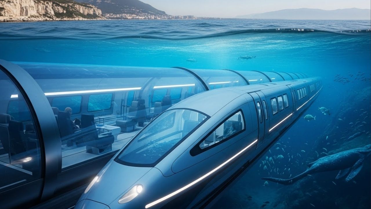 Trêm ultrarrápido que passa por baixo da água e conecta Europa e África com trem de 800 km/h projeto gera controvérsias na velocidade