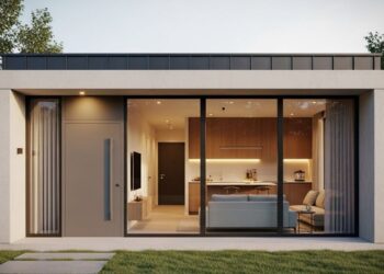 Casa compacta de 36 metros quadrados com design moderno, integração total e acabamento sofisticado para jovens profissionais