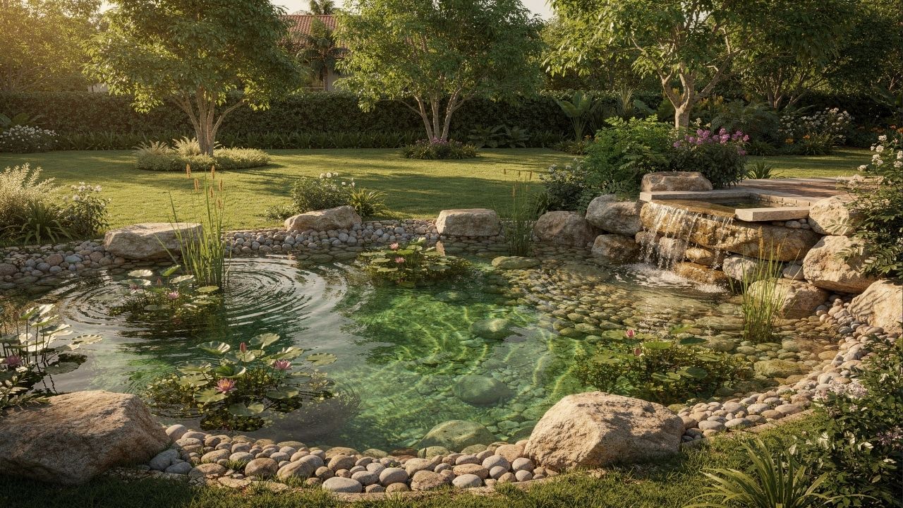 Adeus piscina de plástico: confira quanto custa para construir uma piscina natural no quintal gastando pouco