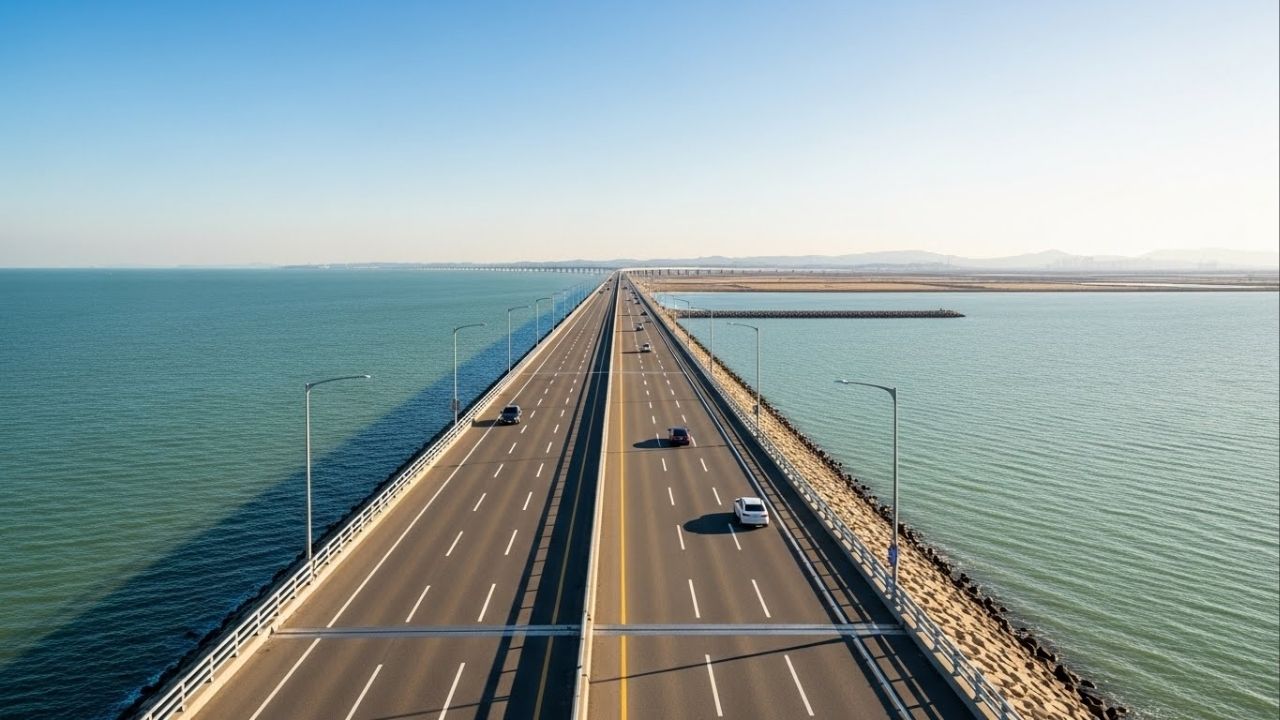 A Grande Muralha do Mar de 33,9 km custou 22 trilhões de wons e redesenhou o mapa da Coreia do Sul