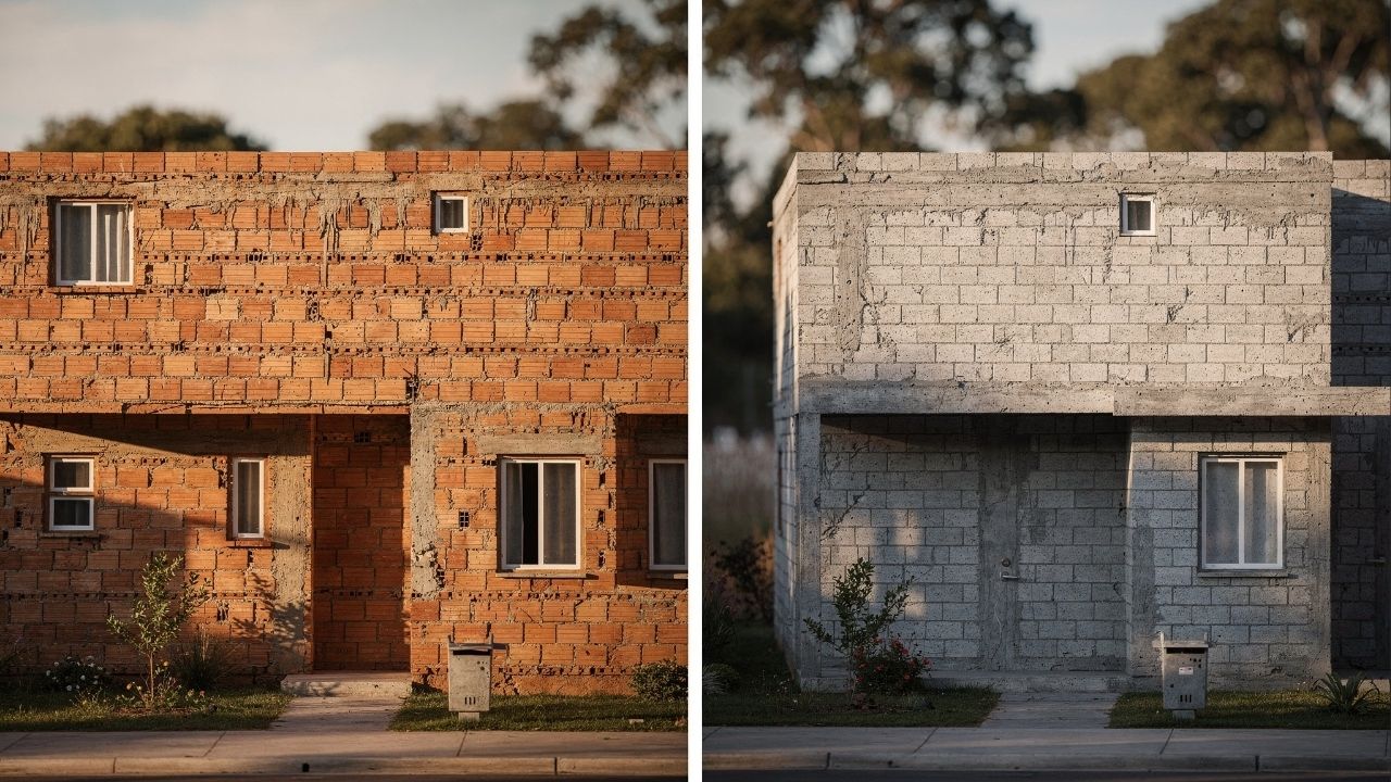 Bloco de concreto x tijolo: qual é mais barato para fazer uma casa térrea de 40 metros quadrados?