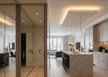 Reforma de apartamento de 125 metros quadrados em lar sofisticado com integração de ambientes e marcenaria inteligente