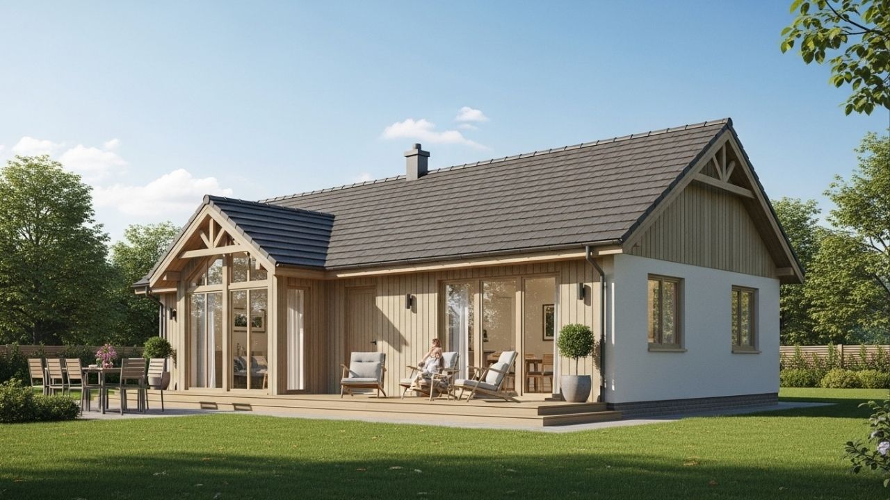 Conheça a casa de campo térrea com 3 quartos que valoriza integração com a natureza