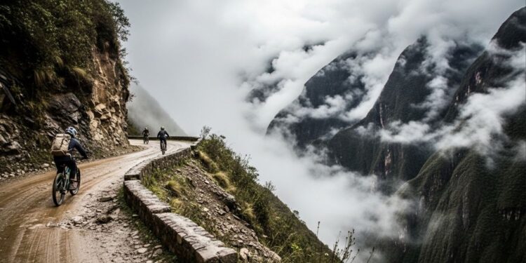 A estrada na Bolívia desce 3.600m entre precipícios e nevoeiro; a Rodovia das Yungas é conhecida como a mais perigosa do mundo para motoristas