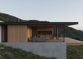 No quintal de casa ele criou um casulo com piscina verde, cascata e paisagismo integrado ao terreno