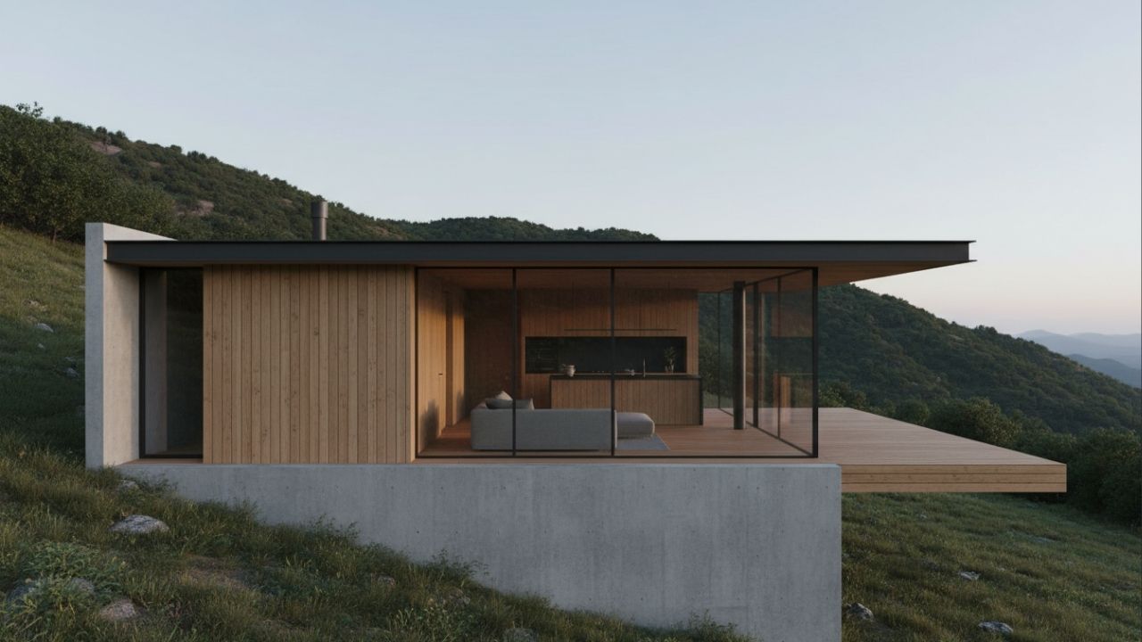 No quintal de casa ele criou um casulo com piscina verde, cascata e paisagismo integrado ao terreno