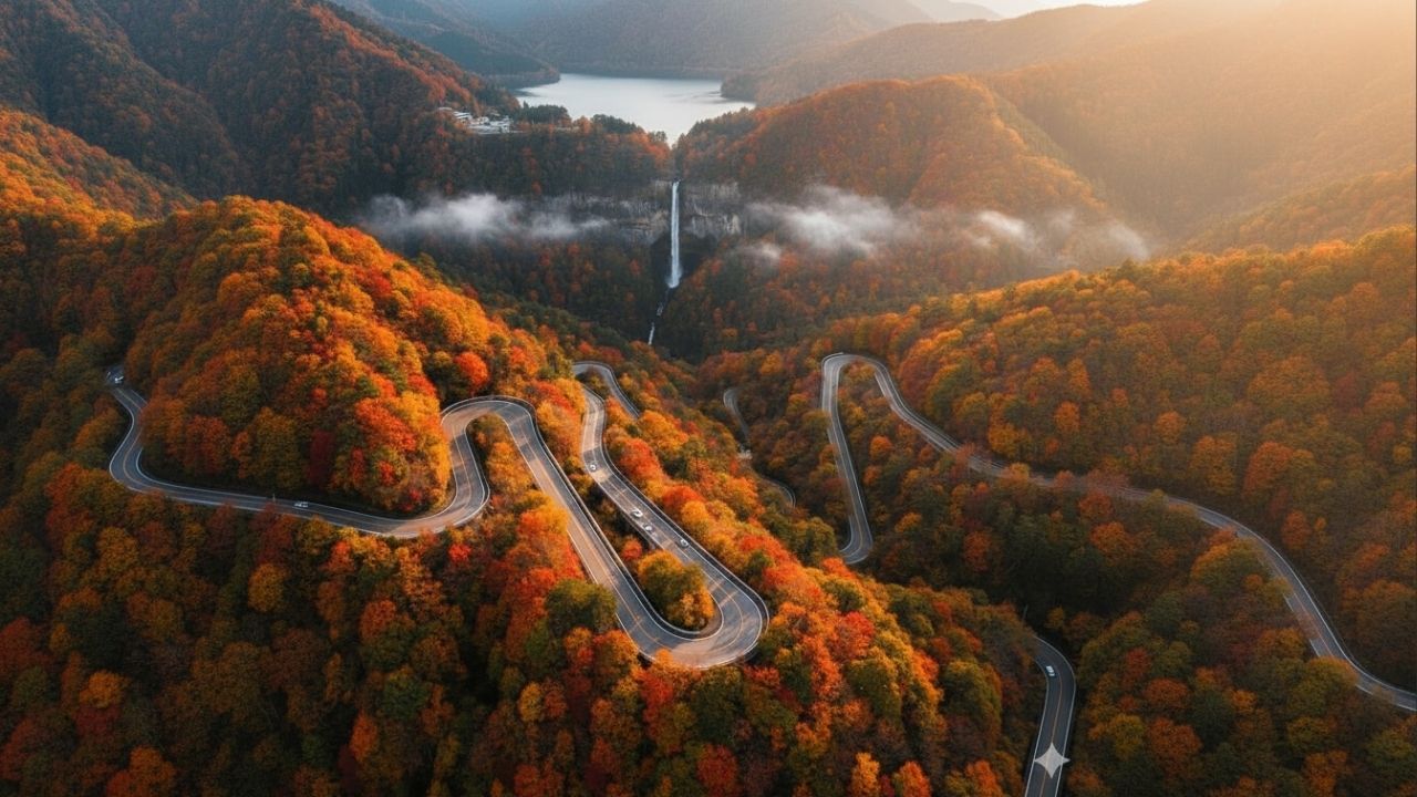 A estrada no Japão conta com 48 curvas em grampo de cabelo; a Irohazaka é um marco da engenharia japonesa que serpenteia as montanhas de Nikko